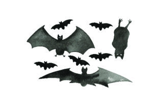 Download Spooky Bats Watercolor - Spooky Collection
