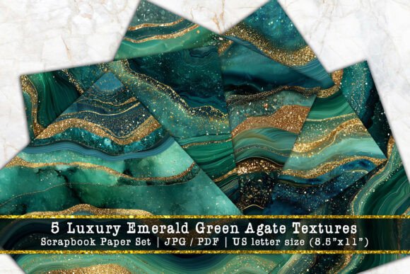 Download Luxury Emerald Green Agate Texture Paper - Emerald Collection