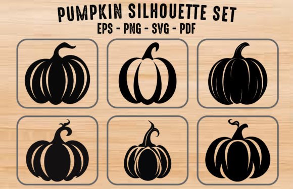 Download Pumpkin Silhouette Clipart SVG Bundle - Premium Resources