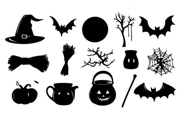 Download Spooky Silhouette Vector Element Set - Spooky Collection