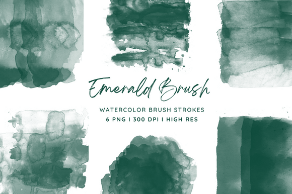 Download Watercolor Emerald Brush PNG - Emerald Collection