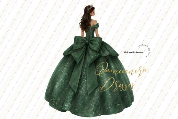 Download Emerald Green Quinceanera Bow Clipart - Emerald Collection